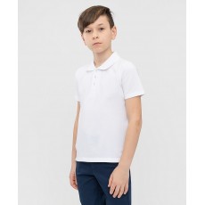 Рубашка-поло для мальчика голубая, белая, серая, короткий рукав