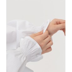 Блузка для девочки белая с баской ,длинный рукав