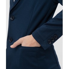 Пиджак синий трикотажный